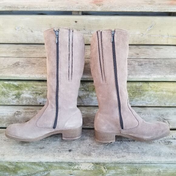 Vintage 90s y2k Morland Sheepskin 16" English Equestrian Shearling Boots 10.5 - Picture 4 of 15